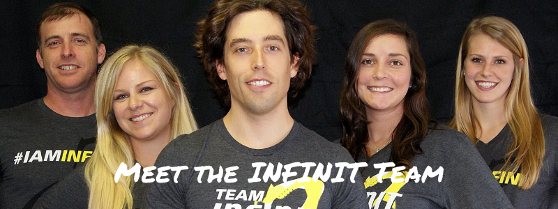 Picture of INFINIT Staff, text "Meet the INFINIT Team"