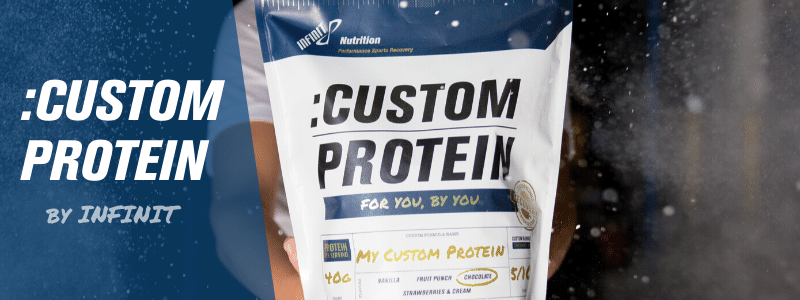 New INFINIT Custom Protein, text ":Custom Protein, by INFINIT"