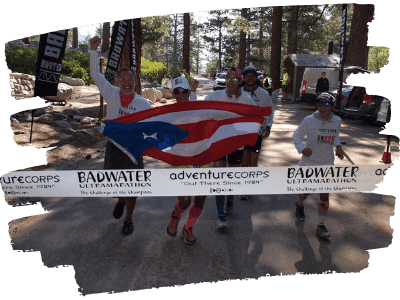 Patsy's Crew crossing the finish line at the 2018 Badwater 135